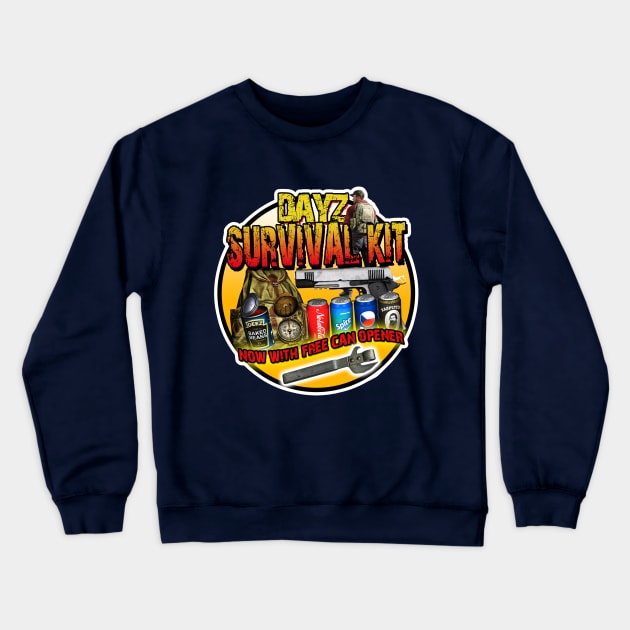 Zombie Survival Kit Crewneck Sweatshirt by Meta Cortex